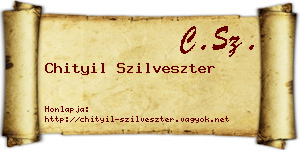 Chityil Szilveszter névjegykártya