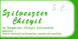 szilveszter chityil business card